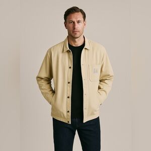 Carhartt Rigby Shirt Jacket Canvas Rugged Flex Relaxed Fit Fleece Lined Beige XL